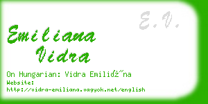emiliana vidra business card